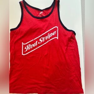 Red stripe tank top- size large